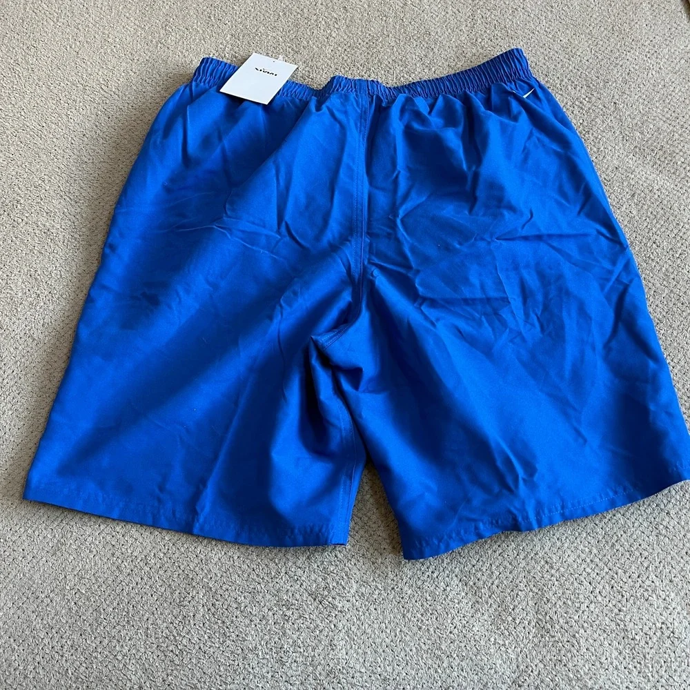 Nike Swim Mens Blue Logo Board Shorts NESSG573-494 Size L‎